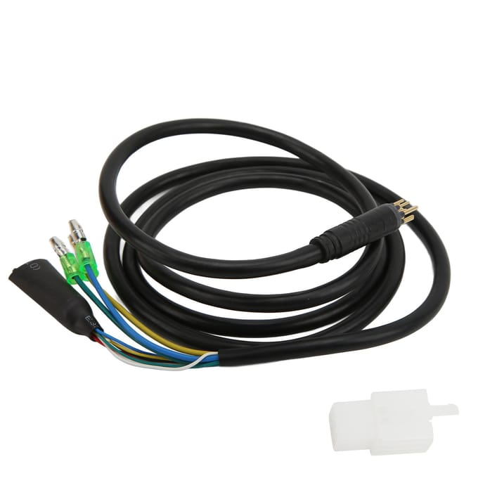 Câble d'extension de conversion de moteur 9 broches 130 cm Vélo électrique Câble d'extension avec connecteur mâle étanche black