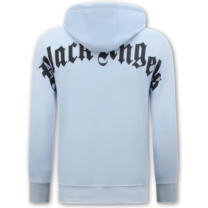 Hoodies Mannen Oversized - Black Angels -3181- Blauw