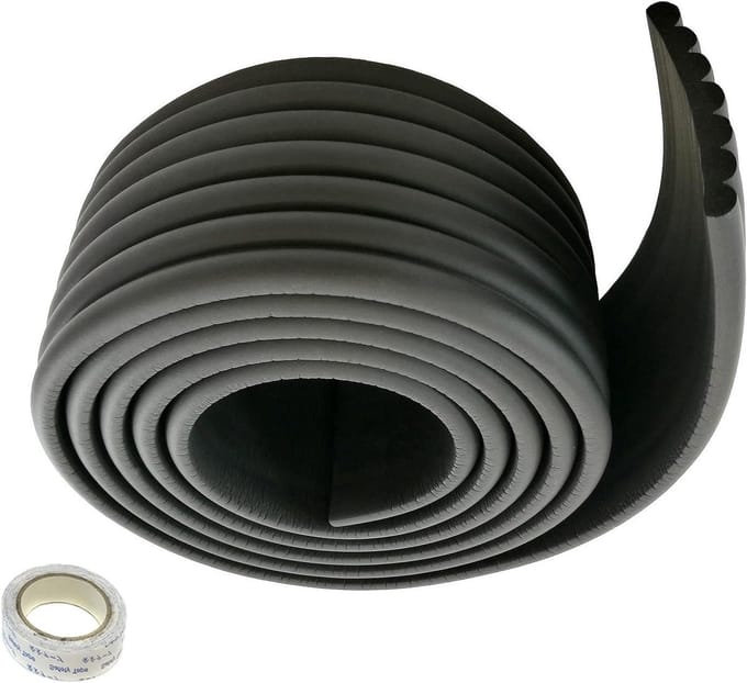 Veiligheidsbuffer 2Mx80mm Schokbeschermend Schuimkussen Zwart voor Sport en Training