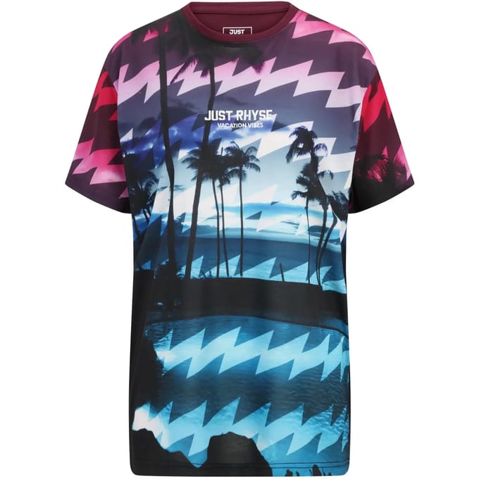 Just Rhyse - Palm Coast Heren T-shirt - M - Multicolours