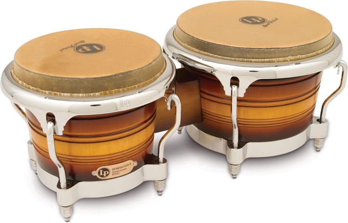 Latin Percussion LP201AX Generation II Antique Sunburst Matte bongos