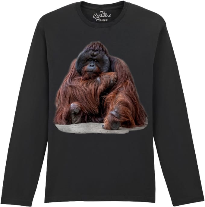 Orangoetan Wisdom Beyond Words - Orangutan The Coloured House Longsleeve T-shirt M