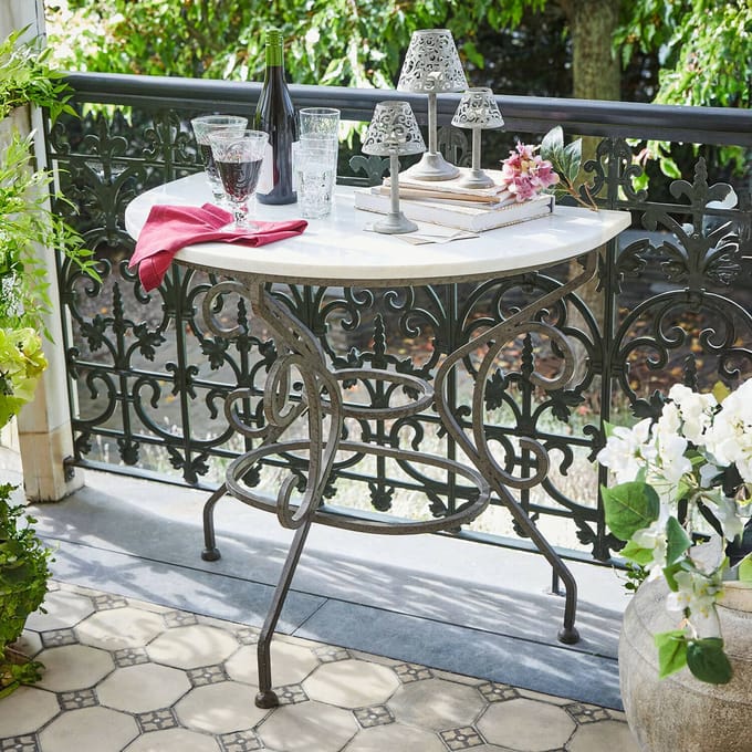 LOBERON Tafel Vialette zwart/wit