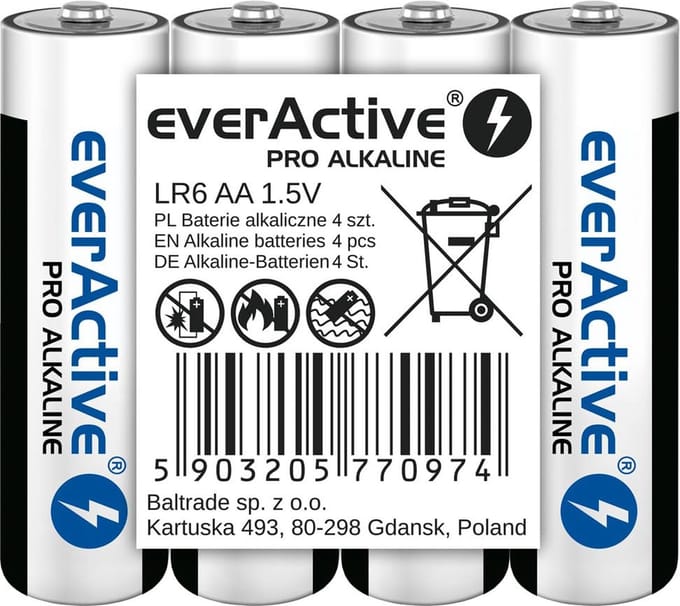 Aa Everactive Alkalinebatterijen (4 Stuks) Voor Tv, Speelgoed En Gadgets