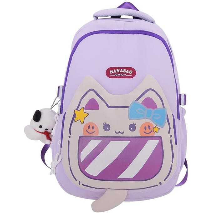 Sac à dos mignon de grande capacité avec plusieurs compartiments et hydrofuge pour le voyage with pendant