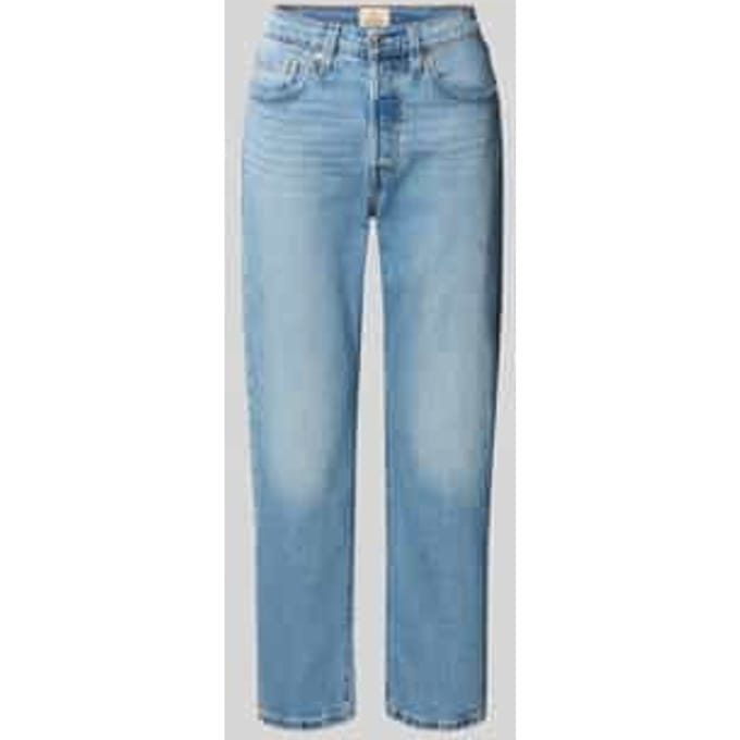 Straight fit jeans met steekzakken, model '501 CROP'