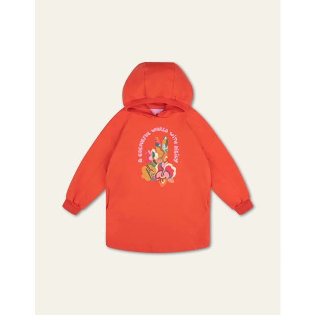 Oilily Daiz Jurk- maat116/6yr Fiery Rood