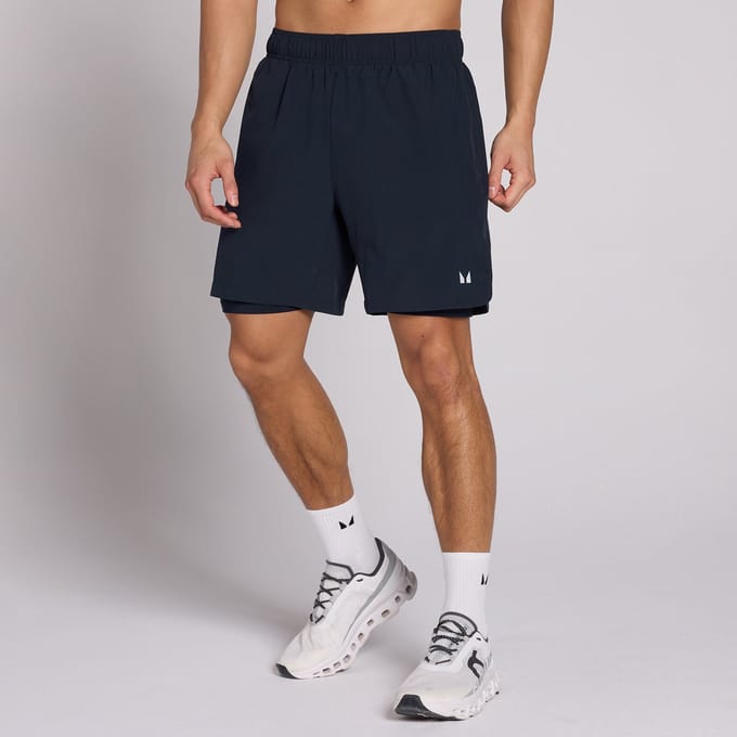 MP Men's 7  2-in-1 Training Shorts - Dark Navy - M