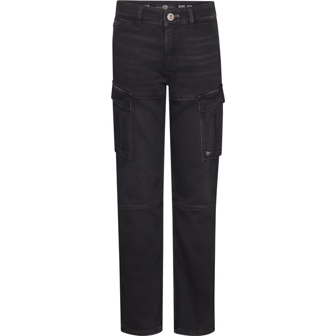 Petrol Industries - Jongens Torino Regular Cargo Denim Iguana - Zwart