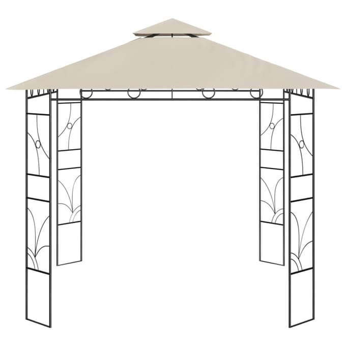 vidaXL - Prieel - 160 - g/m² - 3x3x2,7 - m - crèmekleurig
