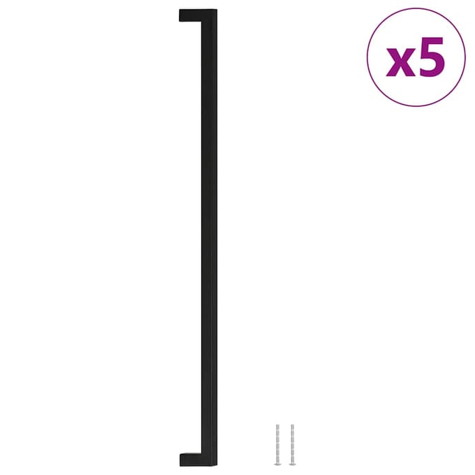 vidaXL - Handvatten - 5 - st - 480 - mm - roestvrij - staal - zwart