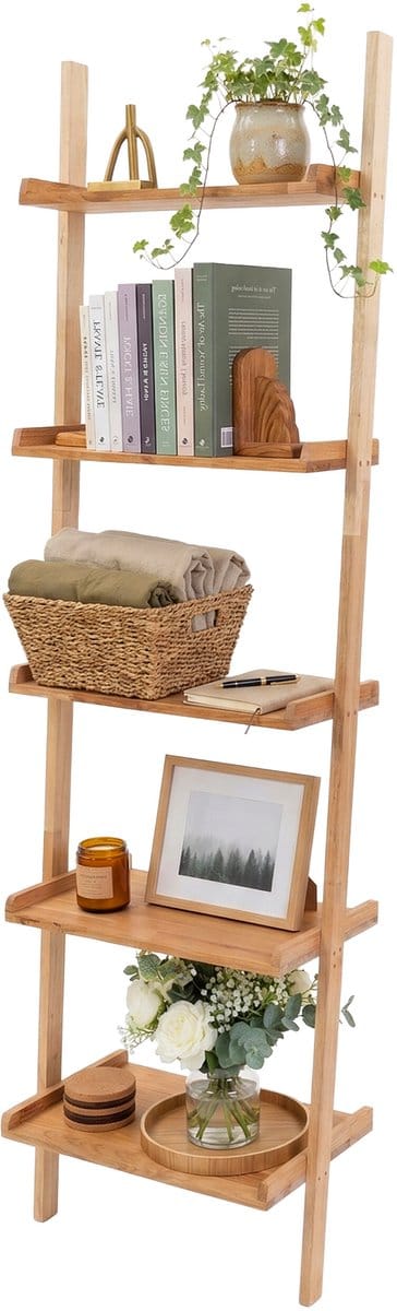 Ladderrek - 189x56 cm - 5 planken - hout