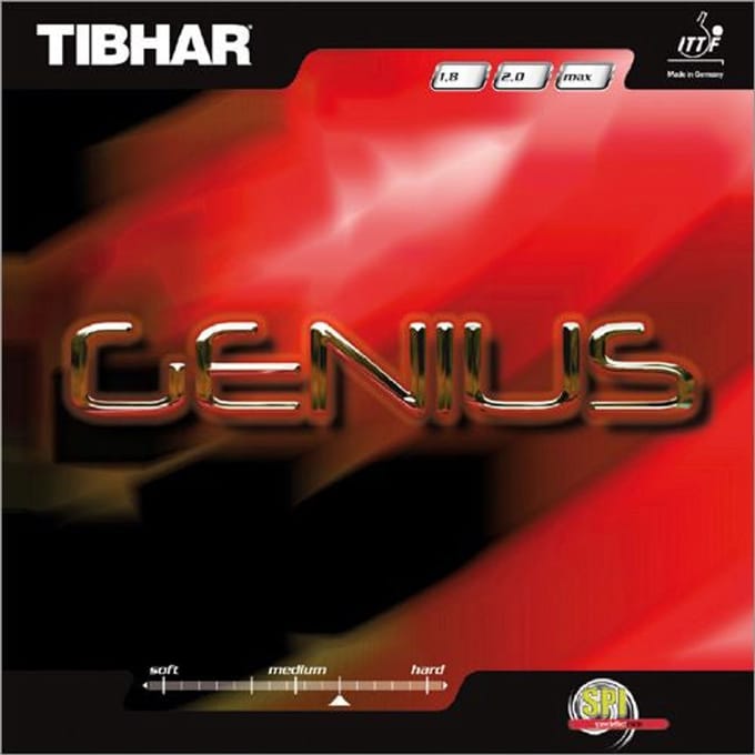 Tibhar Genius - Rood - 1.8 - Tafeltennis Rubbers