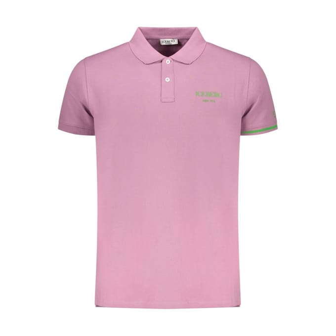 Paarse Poloshirt Met Ijsbergmotief