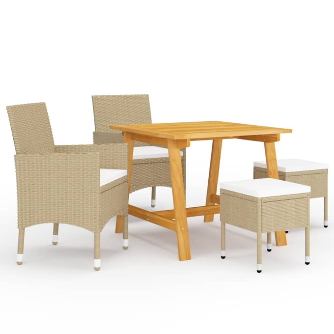 vidaXL - 5-delige - Tuinset - beige
