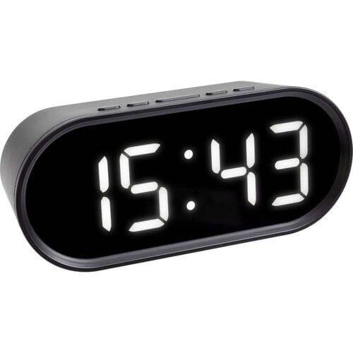 TFA Dostmann 60.2025.01 Wekker Quartz Zwart Alarmtijden: 1