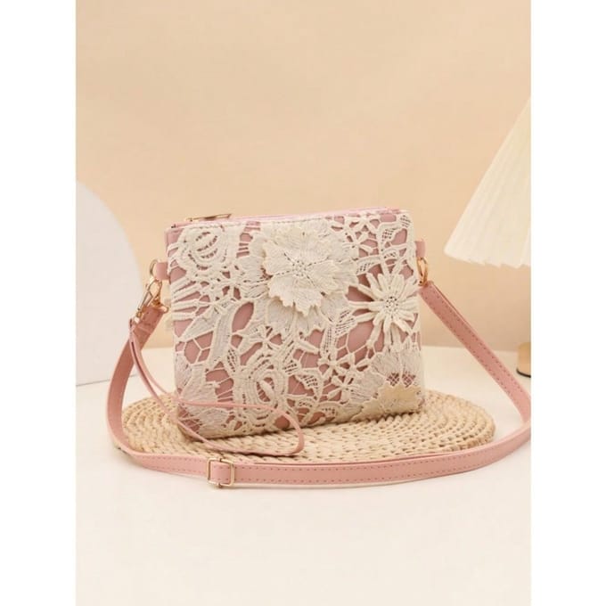 Holle Bloem Envelop Tas Dames Casual Schoudertas Lichte Luxe Dames Tas pink