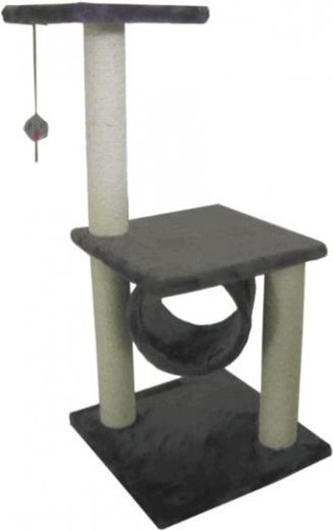 Topmast Nicky Krabpaal - Grijs - 40 x 40 x 85 cm