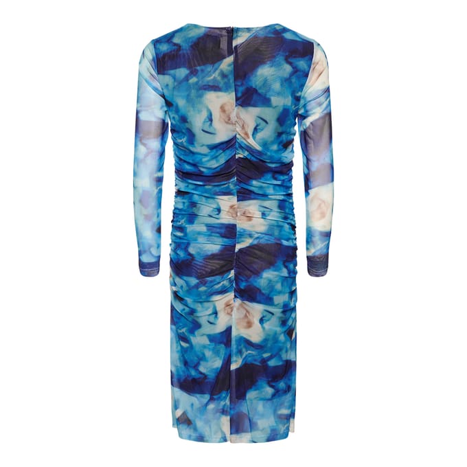 Polly-jurk in blauwe mix