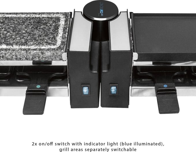 Clatronic RG 3678 - Gourmetset - 2in1 Raclette/Steengrill - 8 Personen