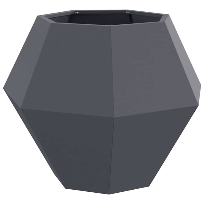 vidaXL Plantenbak Antraciet 75 x 75 x 60 cm Staal