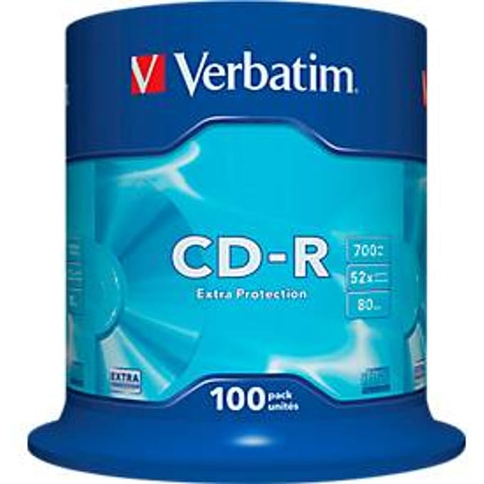 Verbatim CD-R, tot 52x, 700 MB/ 80 min, spindel met 100 stuks