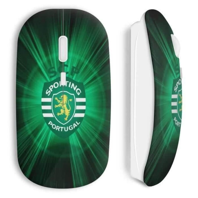 Draadloze Muis - Sporting Portugal - Voetbal - Groen - WiFi USB-stick - Compatibel met Mac en PC