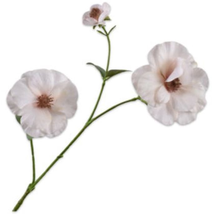Silk-ka Kunstbloem-Zijden Bloem Lisianthus Tak Crème 72 cm Per 2 Stuks