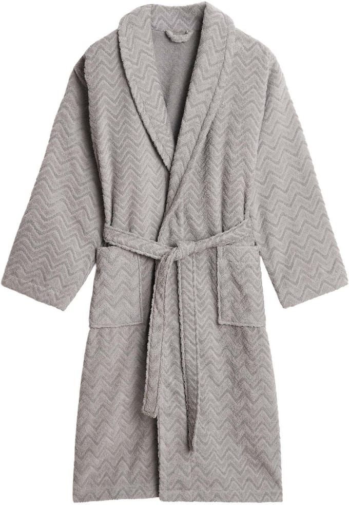 GANT Badjas JACQUARD HERRINGBONE ROBE Set van 1