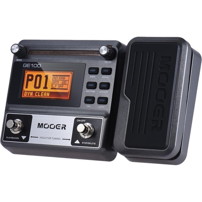 MOOER GE100 Gitaar Multi-effectprocessor Effectpedaal met Loop-opname (180 seconden) Tuning Tap US Plug