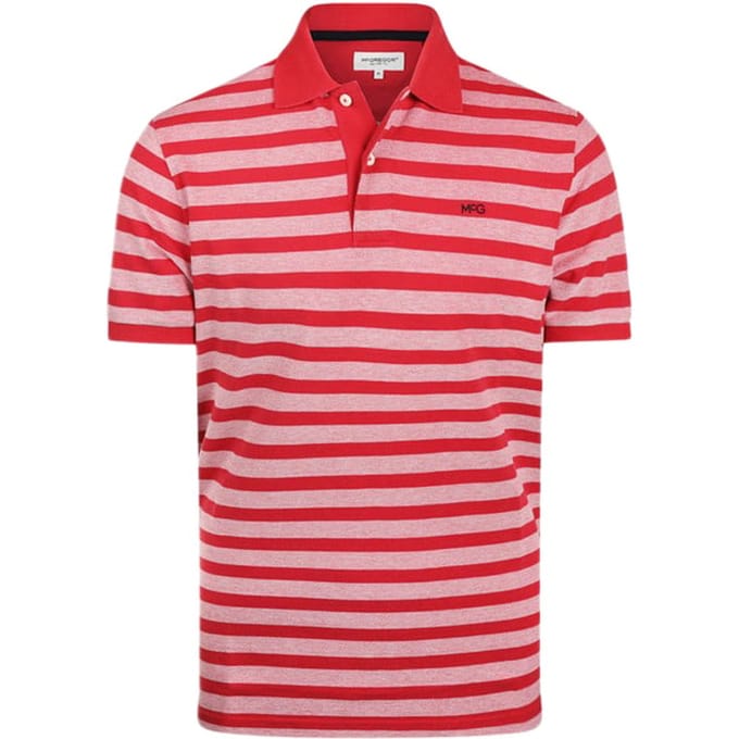 McGregor Oxford Piquee Stripe Polo Red Größe: S | Poloshirts Outlet | Herren | Rot