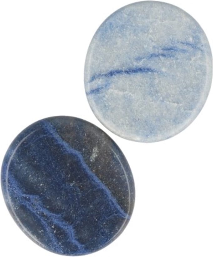 Blauwe kwarts zaksteen
