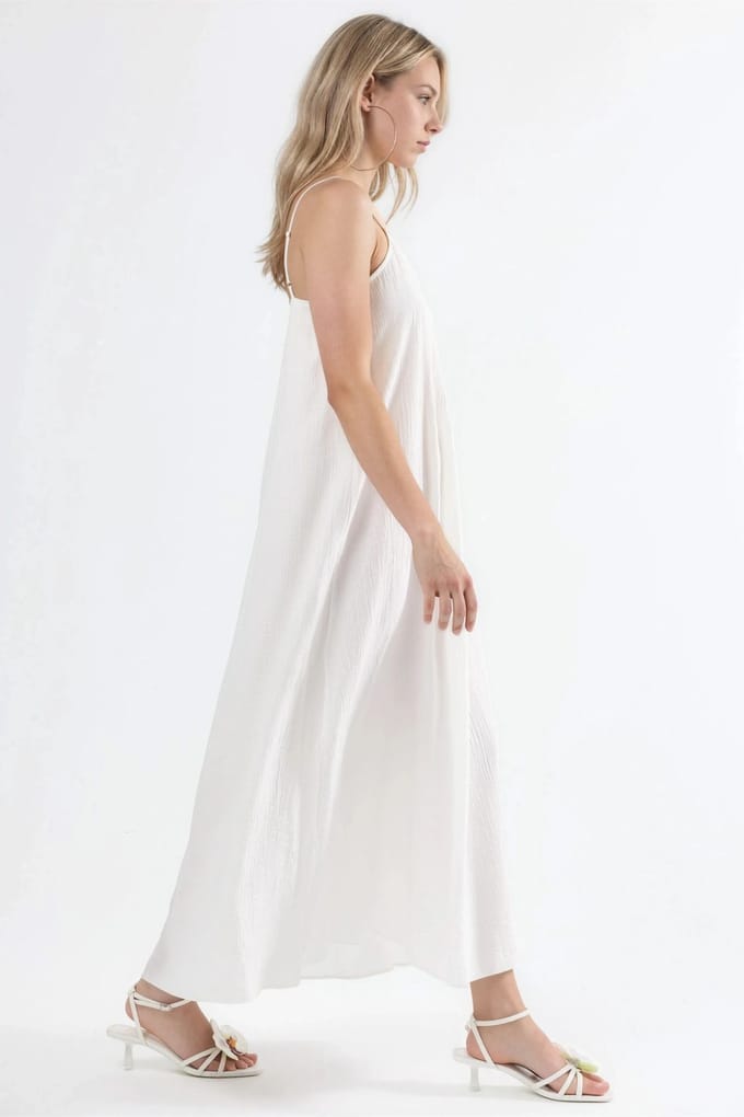 V-hals Midi Slip Jurk