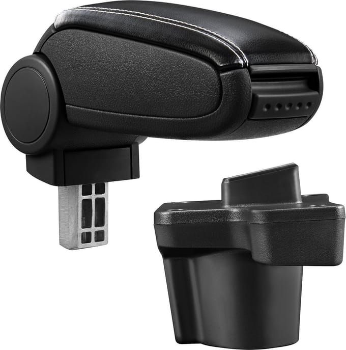 Armsteun voor Mazda 2 DJ vanaf 2014 zwart met wit stiksel