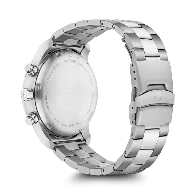 Wenger ATTITUDE CHRONO 01.1543.118 Heren Quartz zilver