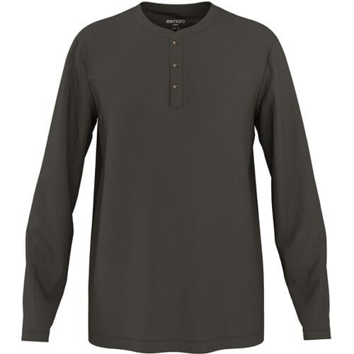 ESMARA MEN Heren longsleeve, met wafelstructuur (Bruin, M)