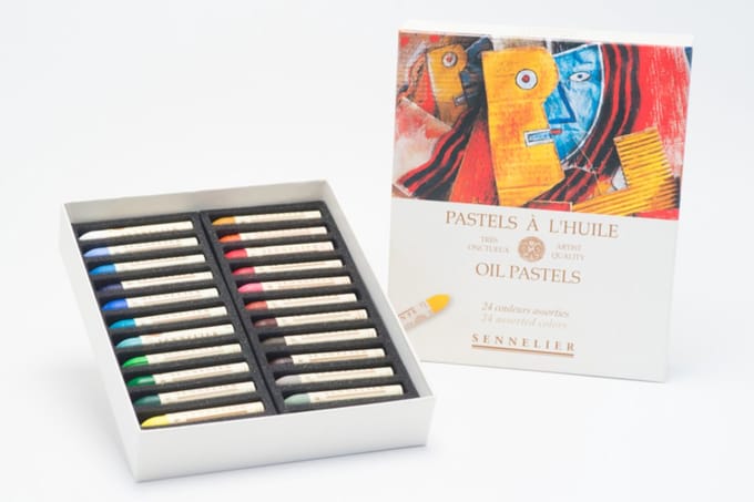 Set of oil pastels Sennelier 24 pcs basic shades