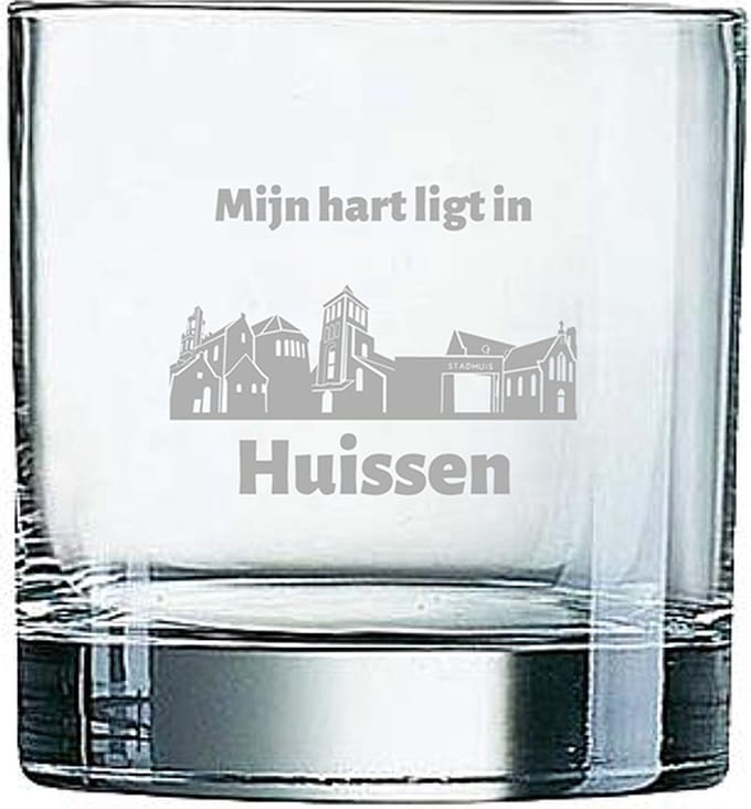 Gegraveerde Whiskeyglas 38cl Huissen