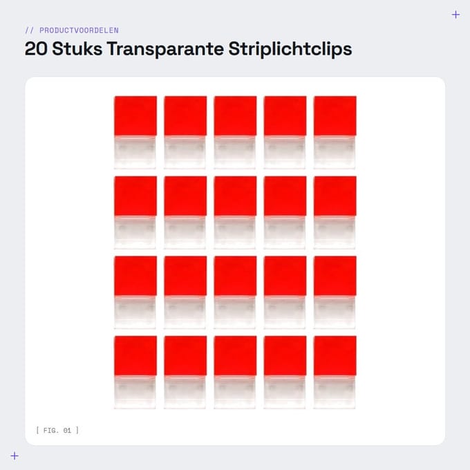 Dailygoods - 20 Stuks Transparante Striplichtclips Zelfklevend voor Makkelijk Bevestigen