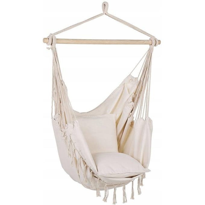 BONEA - Hangstoel - Beige - Katoen