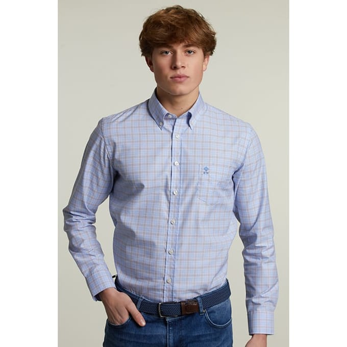 River Woods Custom Fit Checked Shirt With Pocket Multi Taglia: S | Camicie Casual Outlet | Uomo | Bianco