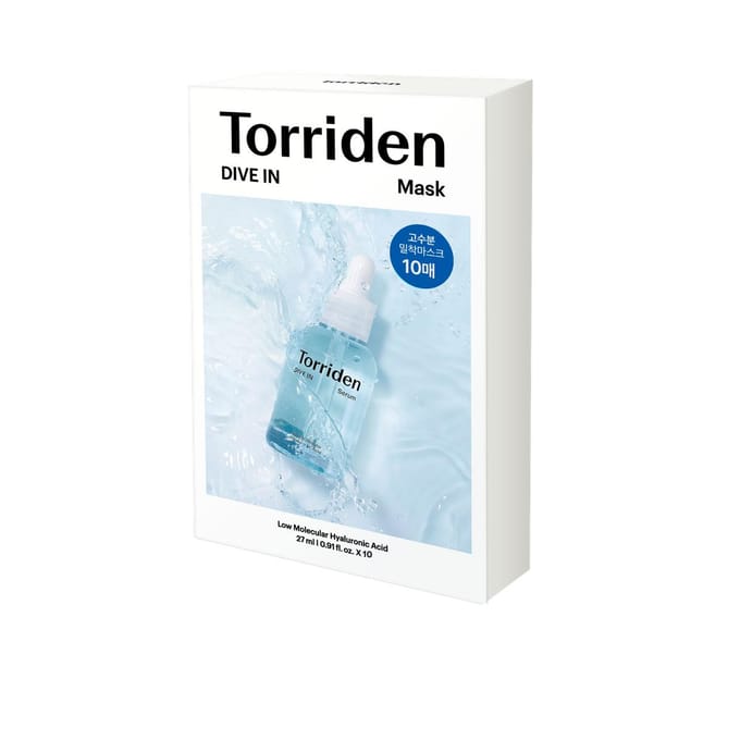 Torriden DIVE-IN Hyaluronzuur Gezichtsmaskers 10 stuks white