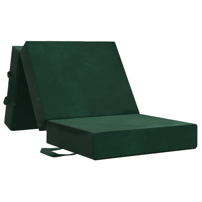 vidaXL - Vouwbare - Sofa - Bed - 75 - x - 63 - x - 45 - cm - Donkergroen