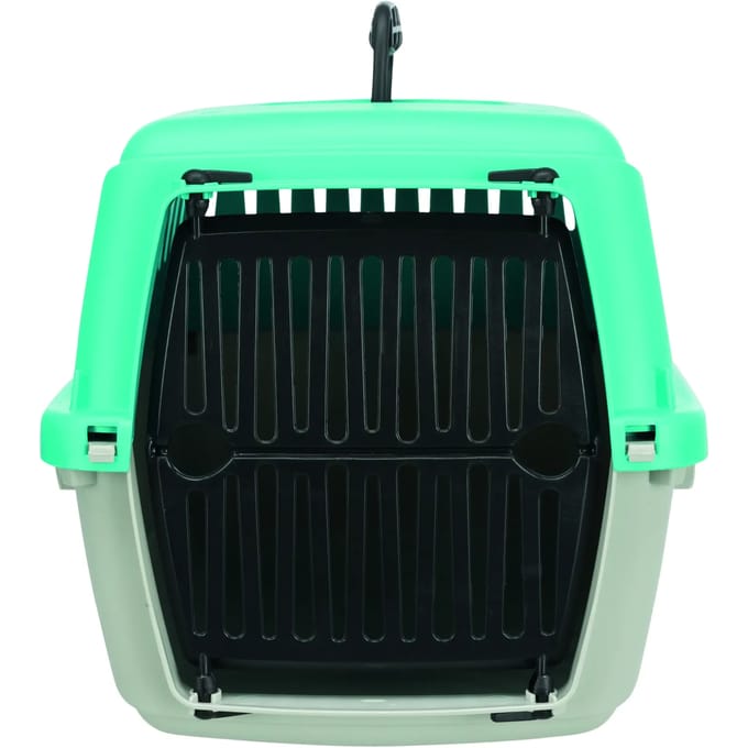 Trixie Capri transport box XXS: 26 × 25 × 39 cm light grey/turquoise