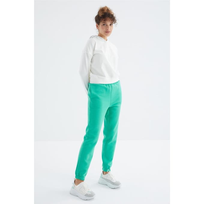 Dames High-Waist Fleece Joggingbroek