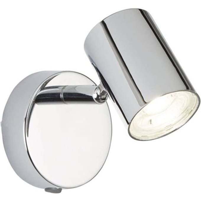 Searchlight LED wandspot Rollo, chroom met schakelaar