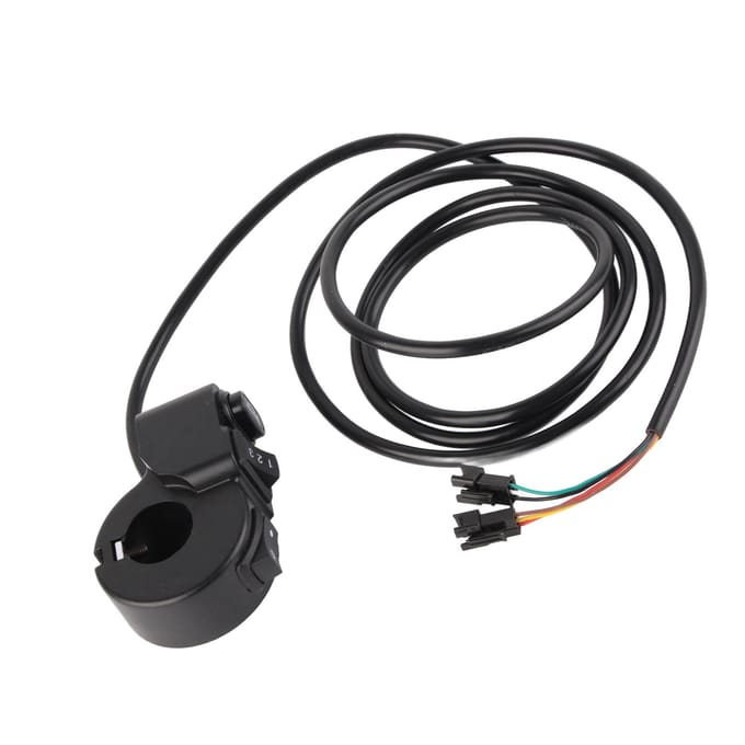 Elektrische Fiets Duimgas Fiets Snelheidsregelaar Gaspedaal Ombouwonderdeel voor Elektrische Fiets Driewieler black