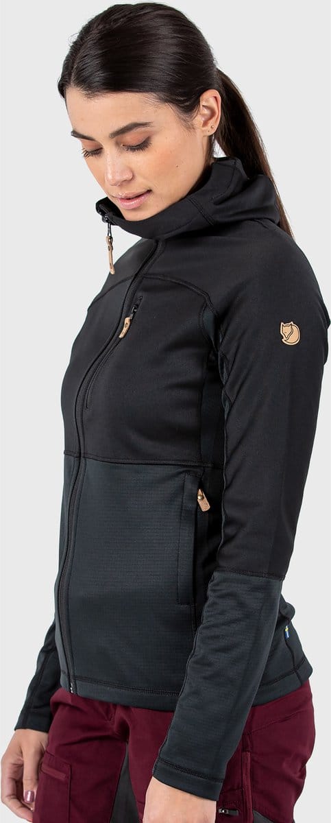 Fjällräven Abisko Trail Fleece Jas Dames, black Maat XL