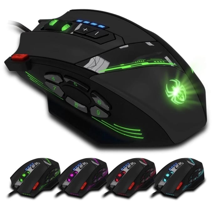 Technite Spider High Performance Gaming Muis - Game Muis - Rapid Fire -  Aanpasbare DPI