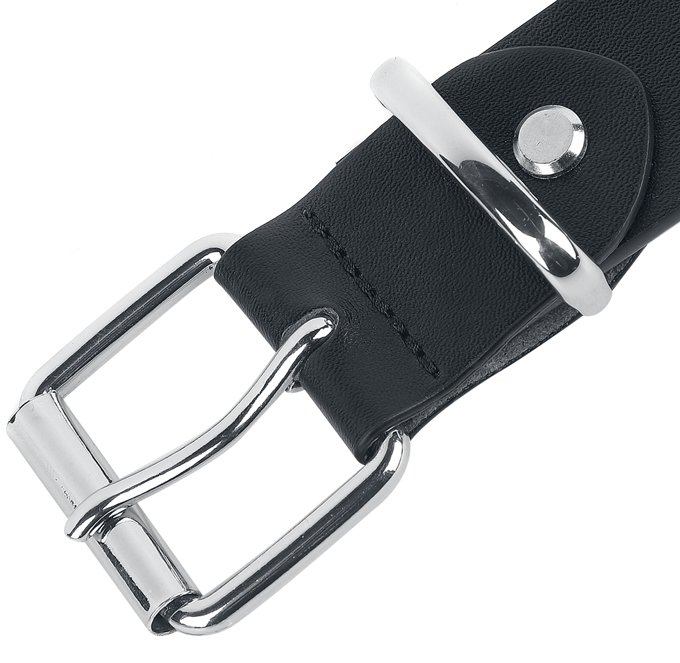 Black Premium by EMP Zwarte riem met dubbele rij studs - Unisex - 85 cm